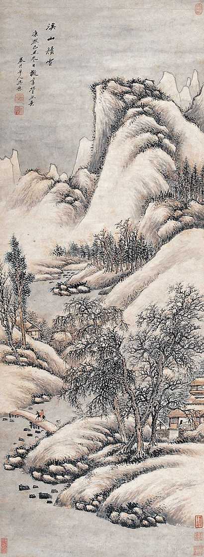 吴历 山水 立轴